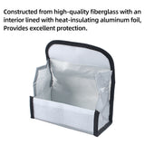 Lipo Battery Fireproof Storage Safety Bag With Hook & Loop Closure for RC Model 3D Printer Lithium Cell Charging Protection