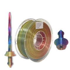 1kg/Spool 1.75mm Silk PLA Filament Smooth Shine Mulit Colorful Tri-Colors Silk PLA 3d Printer Filament