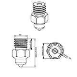 FYSETC Hardened Steel Nozzle 0.4/0.6/0.8mm High Quality 3D Printer Parts for Sprite S1 Hotend 3D Printed Accessories