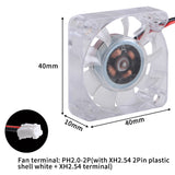 FYSETC Cooling Fan LED RGB Light 4010 24V Hydraulic Bearing for Voron 2.4/Trident/V0 Hotend 3D Printer Accessories