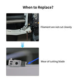 For Bambu Lab X1/X1C/P1S/P1P/A1/A1 Mini Filament Cutter 3D Printers Filament Cutter Spare Parts For Bambu 3D Printers