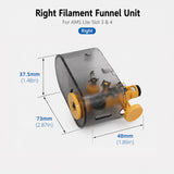 Left Right Filament Funnel Unit for Bambu Lab AMS Lite A1 A1 Mini 3D Printer Slot 1 2 3 4 Internal Feeder Sensor Component