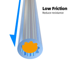 Low Resistance Star Shaped PTFE Tube for 1.75mm Filament