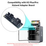 Hotend  Adapter  Board  for Creality K2 K2 Pro K2 Plus With Fixing Screw Extruder Heater and NTC Sensor Connection