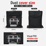 Dust Cover for Bambu Lab A1 3D Printer Full Protection Dustproof Anti Scratch Waterproof Visual PVC Window UV Sunscreen