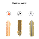 FYSETC 10pcs Brass Nozzles for Creality K1/K1 Max High-speed 3D Printer Nozzles 0.3/0.4/0.6/1.0/1.2mm 1.75mm Filament for K1MAX CR-M4