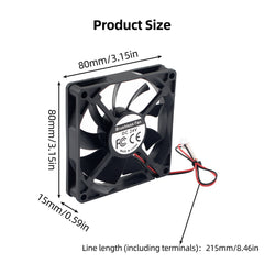 DC 24V 80x15mm Cooling Fan Kit  for Anycubic Kobra S1C / S1 Combo