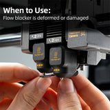 Flow Blocker for Bambu Lab X2D 3D Printer Metal Nozzle Sealing Plate Replacement Part for Dual Hotend Oozing Prevention