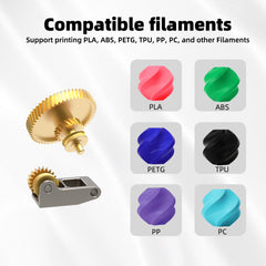 Hardened Steel Extruder Gear Upgrade Kit for Bambu Lab X1/X1C/P1P/P1S