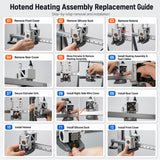 Hotend Heating Assembly for Bambu Lab A2L 3D Printer 300°C Precision Replacement Part Tool Free Hotend Swap Stable Heating