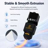 Hardened Steel High Flow Hotend 0.4mm 0.6mm for Bambu Lab P2S X2D 3D Printer Quick Swap Magnetic Installation