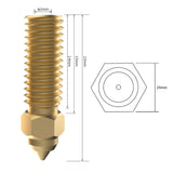 FYSETC 10pcs Brass Nozzles for Creality K1/K1 Max High-speed 3D Printer Nozzles 0.3/0.4/0.6/1.0/1.2mm 1.75mm Filament for K1MAX CR-M4