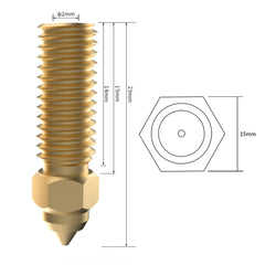 10pcs Brass Nozzles for Creality K1/K1 Max High-speed 3D Printer Nozzles 0.3/0.4/0.6/1.0/1.2mm 1.75mm Filament for K1MAX CR-M4
