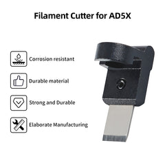Heavy-Duty Filament Cutter Assembly for Flashforge AD5X 3D Printer