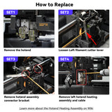 Hotend Heating Assembly Left Side for Bambu Lab X2D 3D Printer Hotend Parts 3D Printing Accessories High Temperature 350℃