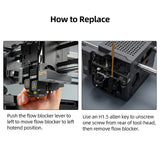 Flow Blocker for Bambu Lab X2D 3D Printer Metal Nozzle Sealing Plate Replacement Part for Dual Hotend Oozing Prevention