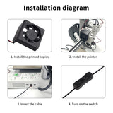 For Bambu Lab A1 / A1 mini Extruder Motor 4010 Cooling Fan DC 24V Fast Cooling Fan With Independence Switch for Bambu lab