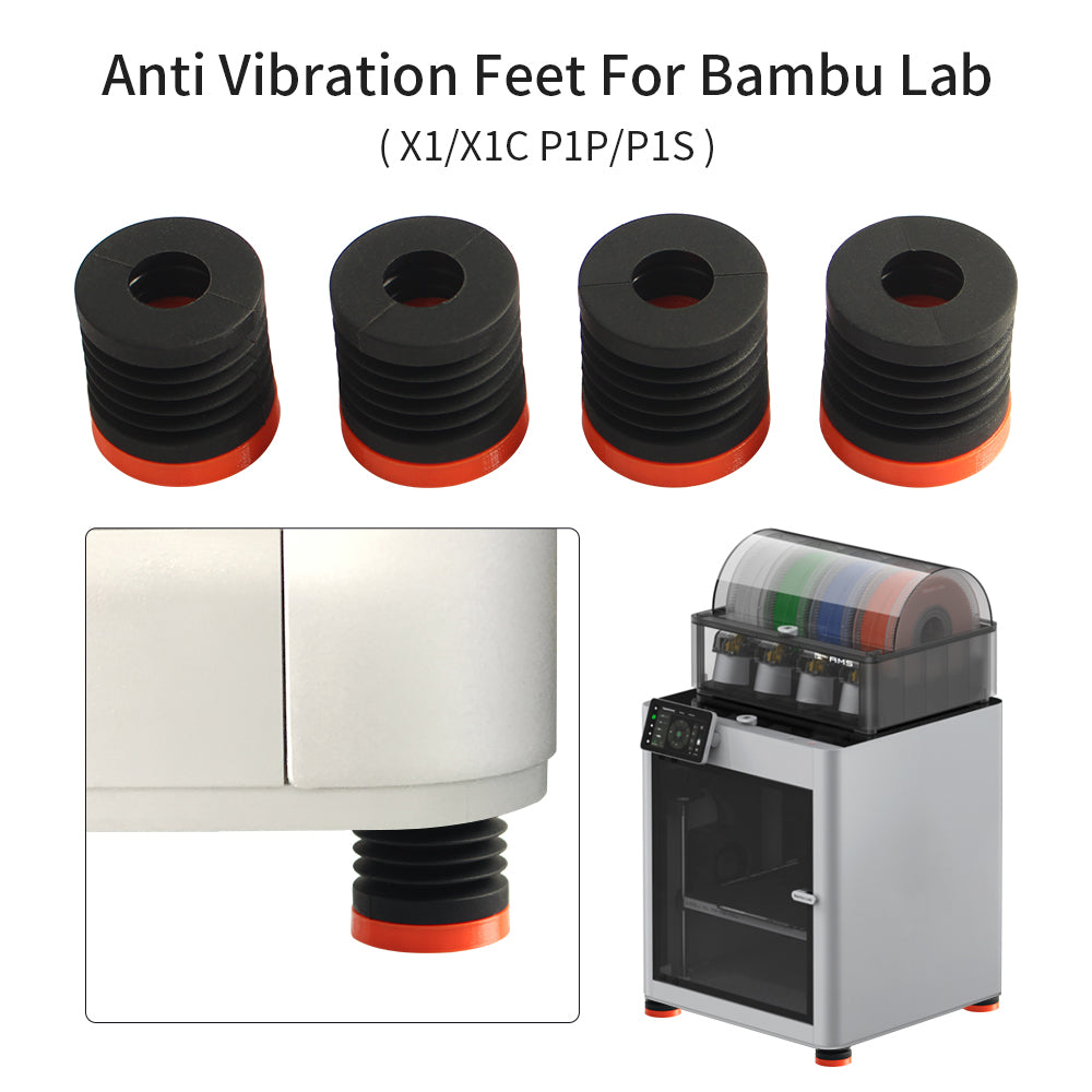 For Bambu P1 X1 Lab Ender 3 Prusa i3 Voron Anti Vibration Feet Dust-proof Rubber Foot For 2020/3030 Profile For Bambu P1 X1 Lab Ender 3 Prusa i3 Voron Anti Vibration Feet Dust-proof Rubber Foot For 2020/3030 Profile