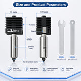 Hardened Steel High Flow Hotend 0.4mm 0.6mm for Bambu Lab P2S X2D 3D Printer Quick Swap Magnetic Installation