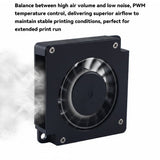 4510 DC 5V PWM Controlled Hotend Blower Fan for Bambu H2D 3D Printer Dual Ball Bearing 4.2CFM 8500RPM Replacement