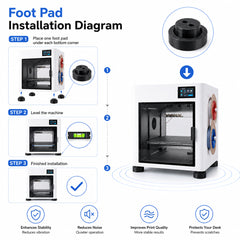 Anti Vibration Feet for Snapmaker U1 3D Printer 4Pcs TPU Shock Absorber Pads Non Slip Rubber Feet for Printer Base Stand