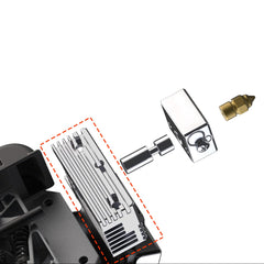 High Quality Cooling Block For Creality Sprite Extruder Cooling Block
