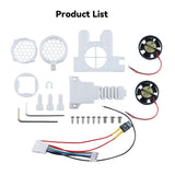 Dual Ball Bearing 24V Round Exturder Cooling Fan  for Bambu Lab A1 A1 Mini 3D Printer With Printed Housing and Wiring Harness