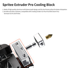 High Quality Cooling Block For Creality Sprite Extruder Cooling Block