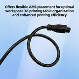 2M 6Pin Male to Female AMS Extension Data Cable With Ferrite Core for Bambu Lab X1 P1 Series AMS Hub Buffer Connection