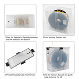 1KG Filament Dry Box for 3D Printer Sealed Storage Container with Hygrometer Desiccant Dustproof Moistureproof for PLA PETG TPU