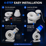 DIY Turbo Lamp Kit for 3D Printing Projects Creative Desk LED Light USB Powered 5V 2W with Switch for Maker Desktop Decoration