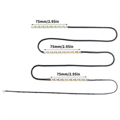 Upgrade Bambulab X1 P1P LED Light Strip 5V 12W LED Waterproof Lights Bar For Bambu Lab X1 P1P Series 3 Section 7.5cm/2.95in Length Strip Light - Spacing of Each Section 30cm/11.8in