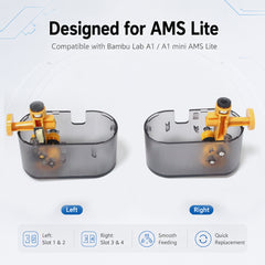 Left Right Filament Funnel Unit for Bambu Lab AMS Lite A1 A1 Mini 3D Printer Slot 1 2 3 4 Internal Feeder Sensor Component