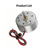 Round R300C DC Motor, 3V-6V Mini Electric Motor for DIY Projects, High Speed Low Noise
