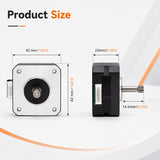 Extruder Stepper Motor for Anycubic Kobra 3 Replacement 42 Stepper Motor Direct Drive Extruder Motor 3D Printer Part
