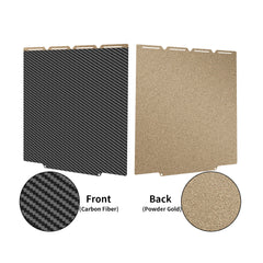 270*270mm Double Sided PET Carbon Fiber & Gold Textured PEI Spring Steel Build Plate  for Snapmaker U1 3D Printer