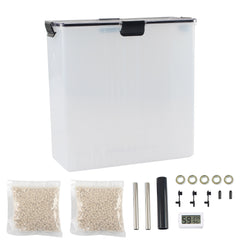 1KG Filament Dry Box for 3D Printer Sealed Storage Container with Hygrometer Desiccant Dustproof Moistureproof for PLA PETG TPU