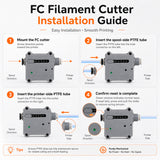 Filament Cutter for 3D Printer Mechanical Filament Tangle Protection