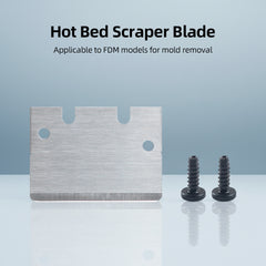 for Bambu Lab 3D Printer Hot Bed Scraper Replacement Blade With Fixing Screws for 3D Printer Hot Bed Print Removal Spare Part