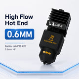 Hardened Steel High Flow Hotend 0.4mm 0.6mm for Bambu Lab P2S X2D 3D Printer Quick Swap Magnetic Installation