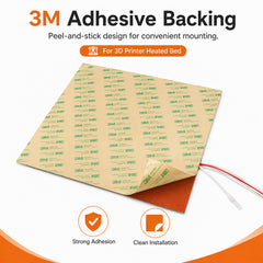 250x250mm Silicone Heater Pad for 3D Printer Heated Bed 220V 450W Fast Heating Heatbed Upgrade with 3M Adhesive Backing
