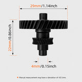 Extruder Gear Kit for Anycubic Kobra 3 Max 3D Printer Dual Gear Drive 1.75mm Filament Black Hardened Steel Replacement Part