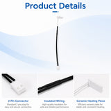Hotend Ceramic Heater for Anycubic Kobra X 3D Printer 160mm 2 Pin Heating Element Replacement Precise Fit Easy Installation