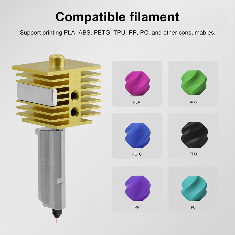 Pied Anti-vibration Bambu Lab A1 Mini Kit Hotend Avec Buse En Acier Trempé 0.2/0.4/0.6/0.8mm Pour Laboratoire A1 Remplacer Kit Hotend Pour Kit Bambu Hotend Anycubic Kobra S1 Combo Pied Anti-vibration Bambu Lab A1 Mini Kit Hotend Avec Buse En Acier Trempé 0.2/0.4/0.6/0.8mm Pour Laboratoire A1 Remplacer Kit Hotend Pour Kit Bambu Hotend Anycubic Kobra S1 Combo