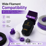 MPVD Coated Hotend for Bambu Lab X2D P2S H2S A1 Series 0.2 0.4 0.6 0.8mm Wear Resistant Nozzle with Silicone Sock High Flow 300°C