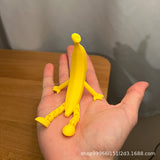 3D打印玩具仿真摆件关节可动香蕉小人伙伴书架办公区装饰