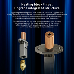 For Creality K1 K1Max CR-M4 Upgraded Hotend Kit Ceramic Heating Block Kit Up to 550℃ Extruder Kit Nozzle Placted Copper for K1