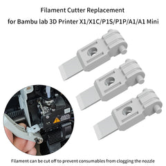 For Bambu Lab X1/X1C/P1S/P1P/A1/A1 Mini Filament Cutter 3D Printers Filament Cutter Spare Parts For Bambu 3D Printers