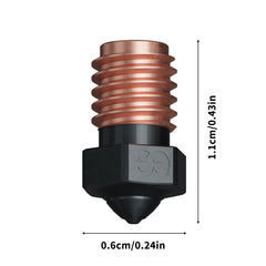 Phaetus Silicon Carbide V6 Nozzle Temperature Resistance 550℃ Nozzles Suitable Every Material for Voron Vzbot Prusa