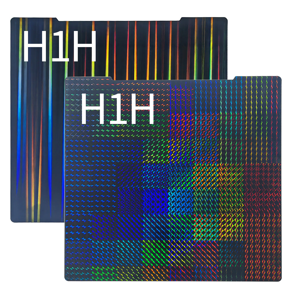 Build Plate Upgrade H1H Build Plate Double Sided Spring Steel Sheet Beam Pattern on one side and Phantom Pattern on the other side for Bambulabs X1 X1E X1C P1P P1S A1 /MK52/MK4
